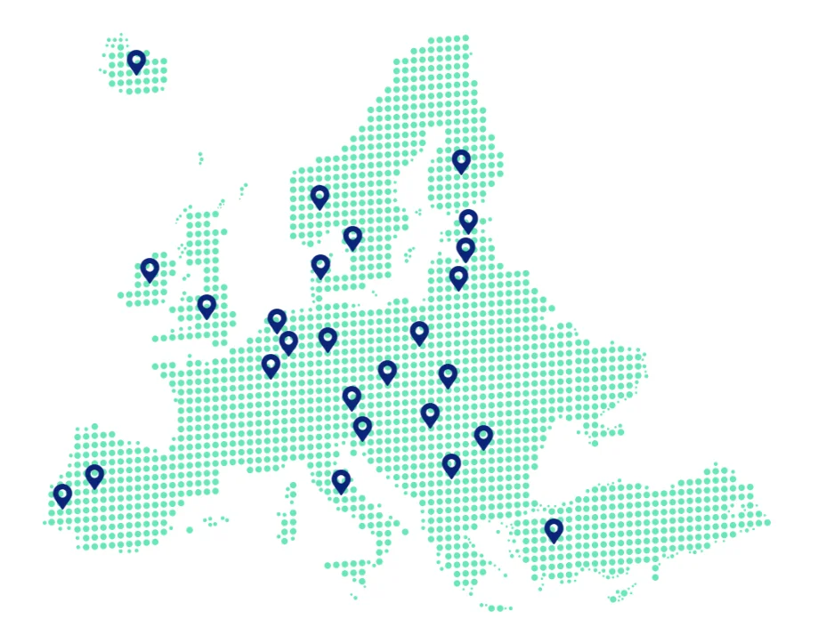 map showing where Samskip has offices